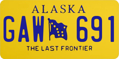 AK license plate GAW691