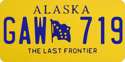 AK license plate GAW719