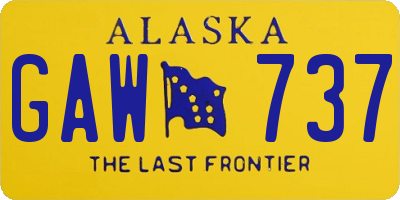 AK license plate GAW737