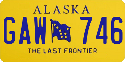 AK license plate GAW746