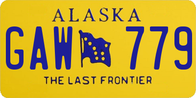 AK license plate GAW779