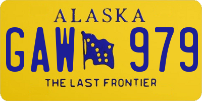 AK license plate GAW979