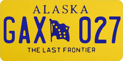 AK license plate GAX027
