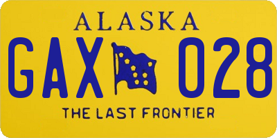 AK license plate GAX028