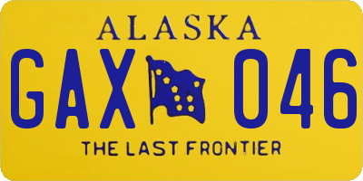 AK license plate GAX046