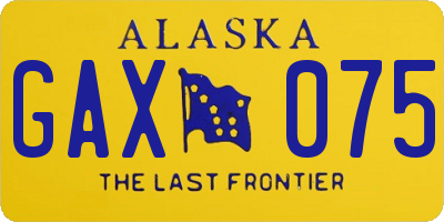 AK license plate GAX075