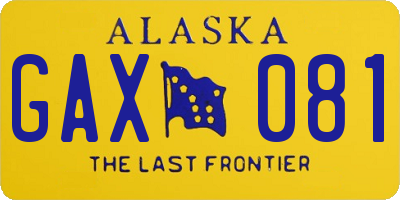 AK license plate GAX081