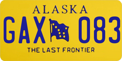 AK license plate GAX083
