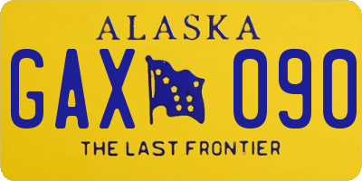 AK license plate GAX090