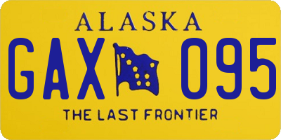 AK license plate GAX095
