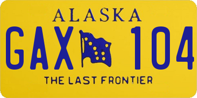 AK license plate GAX104