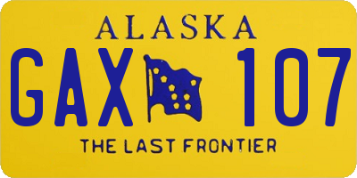 AK license plate GAX107