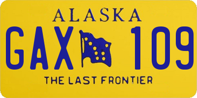 AK license plate GAX109