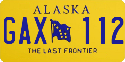 AK license plate GAX112