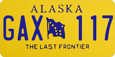 AK license plate GAX117