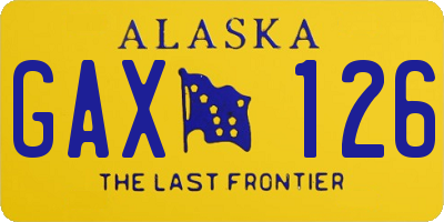 AK license plate GAX126
