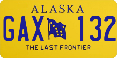 AK license plate GAX132