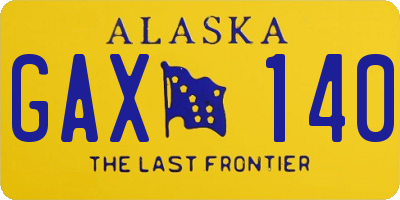 AK license plate GAX140