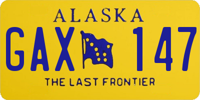 AK license plate GAX147