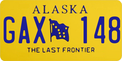 AK license plate GAX148