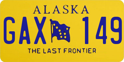AK license plate GAX149