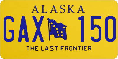 AK license plate GAX150