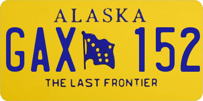 AK license plate GAX152