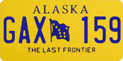 AK license plate GAX159