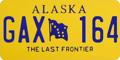 AK license plate GAX164