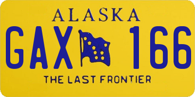 AK license plate GAX166