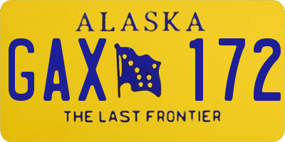 AK license plate GAX172