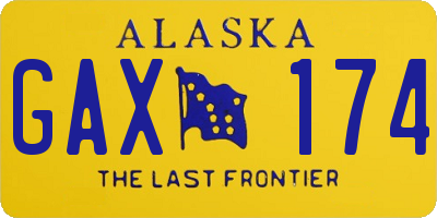 AK license plate GAX174