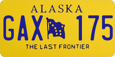 AK license plate GAX175