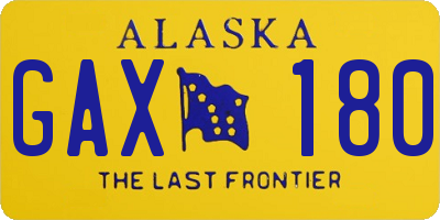 AK license plate GAX180
