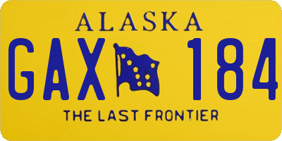 AK license plate GAX184