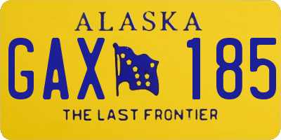 AK license plate GAX185