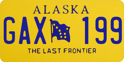 AK license plate GAX199