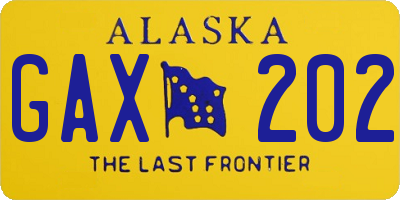 AK license plate GAX202