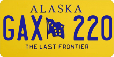 AK license plate GAX220
