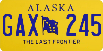 AK license plate GAX245