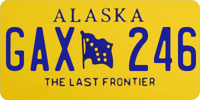AK license plate GAX246