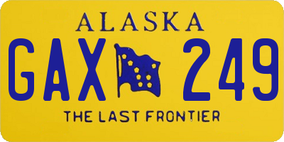 AK license plate GAX249
