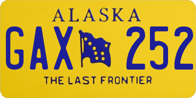AK license plate GAX252
