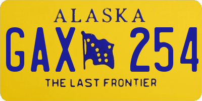 AK license plate GAX254