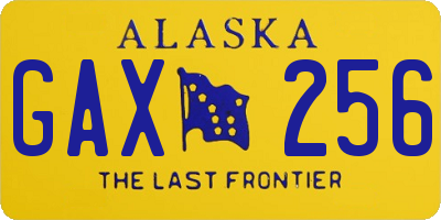AK license plate GAX256