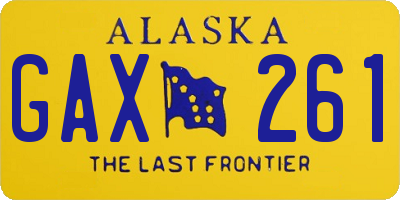 AK license plate GAX261