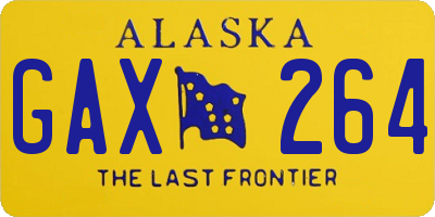 AK license plate GAX264