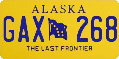 AK license plate GAX268