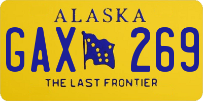 AK license plate GAX269