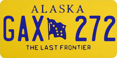 AK license plate GAX272
